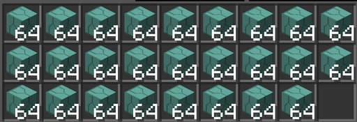 Shulker with 26 stacks of prismarine Bricks