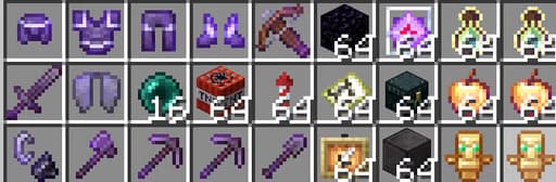 shulker box full of gear